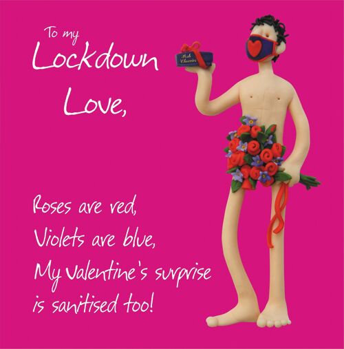Lockdown Love (Male) Valentines Card