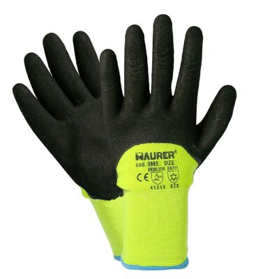 Winter Gloves Made Of Padded Polyester With FOAM Coating Size 8" (Pair)