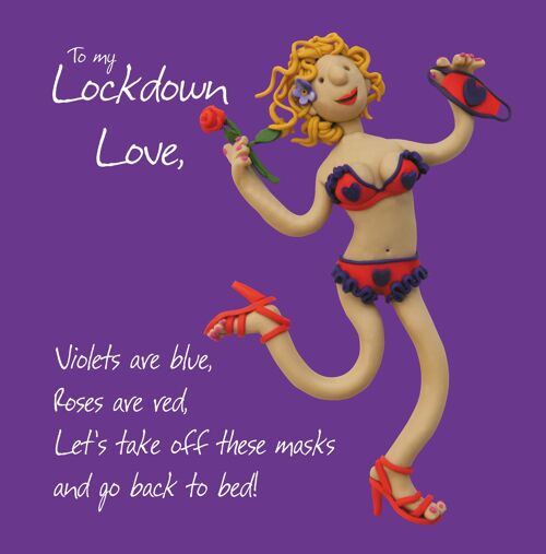 Lockdown Love (Female) Valentines Card