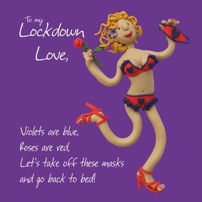 Lockdown Love (weiblich) Valentinskarte