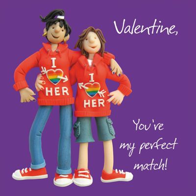 Perfect Match Valentines Card