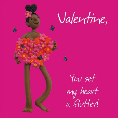Coeur une carte de Saint Valentin Flutter