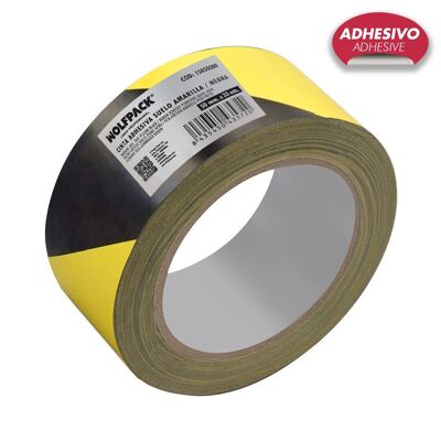 Floor Adhesive Marking Tape, Bicolor Yellow and Black, 33 mt x 50 mm.