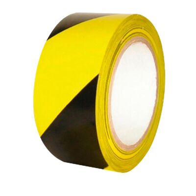 Yellow/Black Signaling Tape Roll 200mt X 70mm