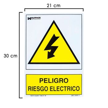 Affiche de danger électrique 30x21 cm.