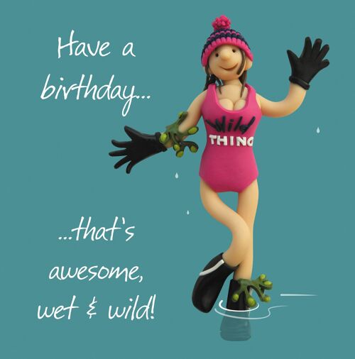 Wet and Wild Birthday birthday card