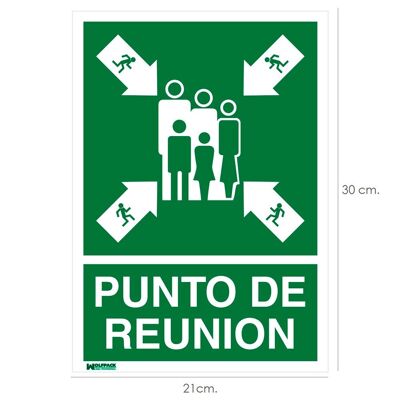 Affiche d'information sur le point de rendez-vous 30x21 cm.