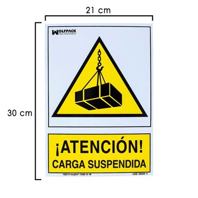 Suspended Load Danger Poster 30x21 cm.