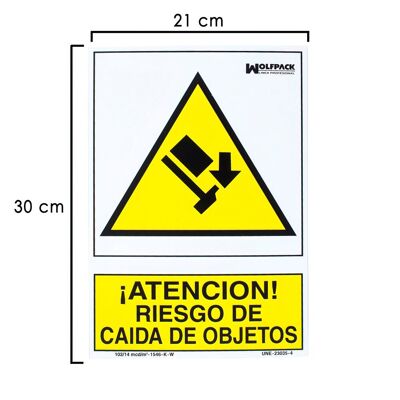 Falling Object Risk Poster 30x21 cm.