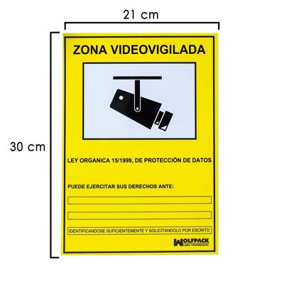Video Surveillance Zone Poster 30x21 cm.