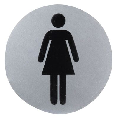 Cartello in alluminio per bagno delle donne "12 cm.