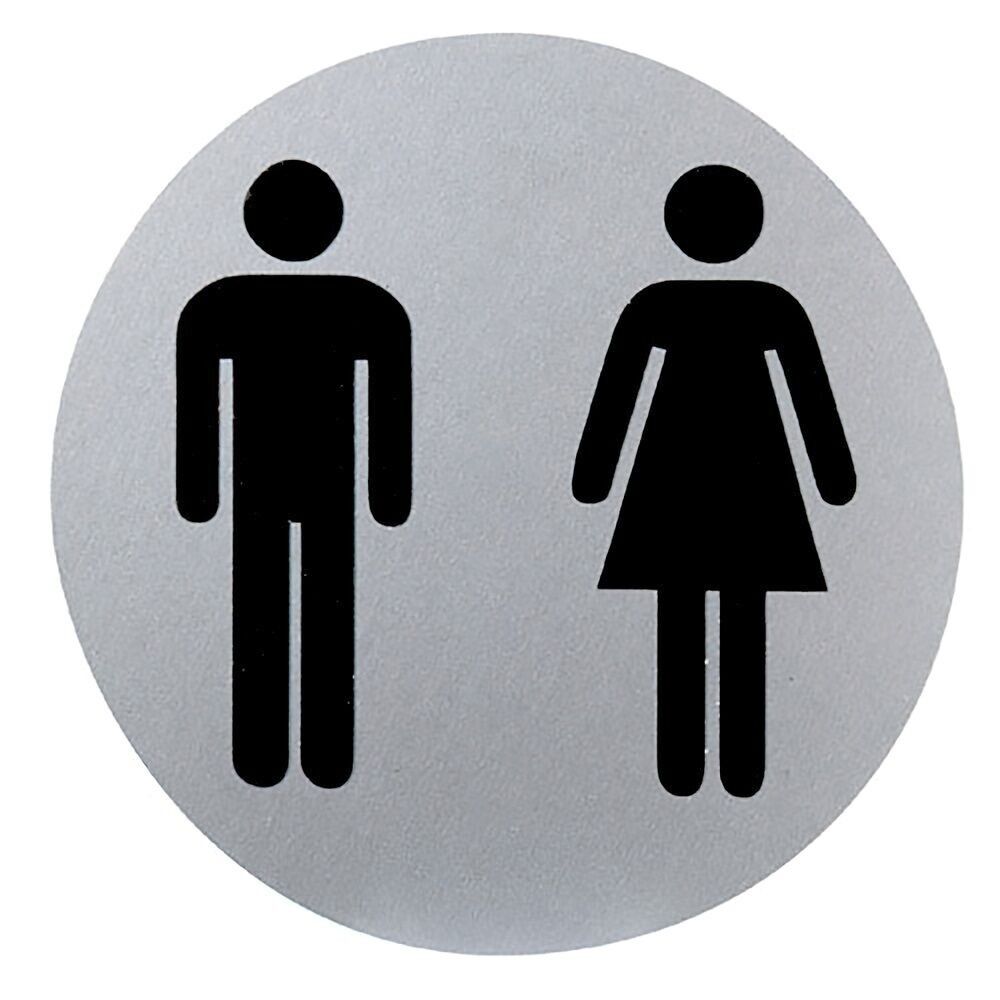 Aluminum Men's/Women's Bathroom Sign "12 cm.