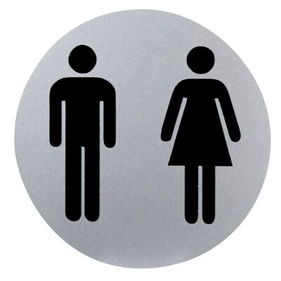 Panneau de salle de bain homme/femme en aluminium "12 cm.