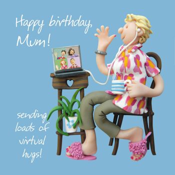 Carte d'anniversaire virtuelle de maman de câlins