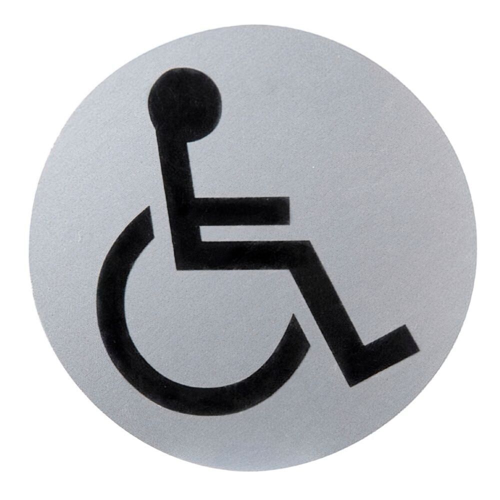 Aluminum Disabled Bathroom Sign "12 cm.