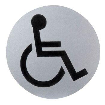 Panneau de salle de bain pour personnes handicapées en aluminium "12 cm.