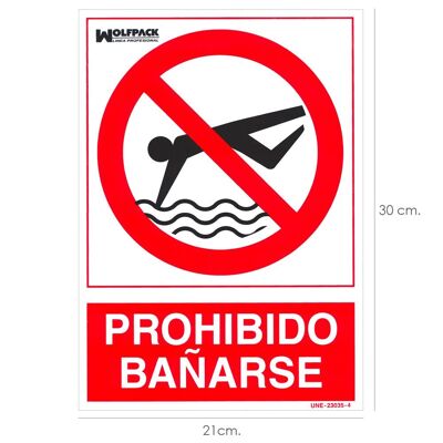 Bathing Prohibited Sign 30x21 cm.