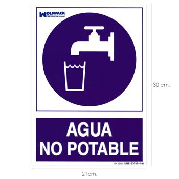 Affiche sur l'eau non potable 30x21cm.