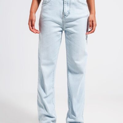 Straight leg jeans in vintage lightwash