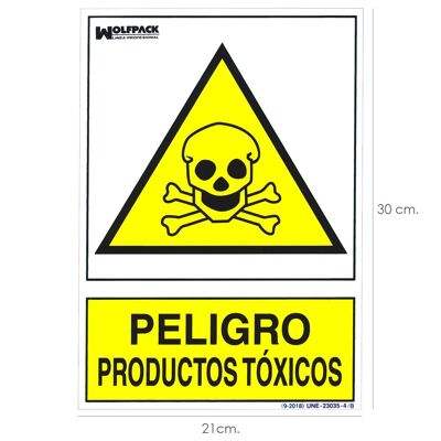 Affiche Danger Produits Toxiques 30x21cm.