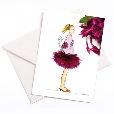 Thank you dear mommy - card with color core and envelope | 101