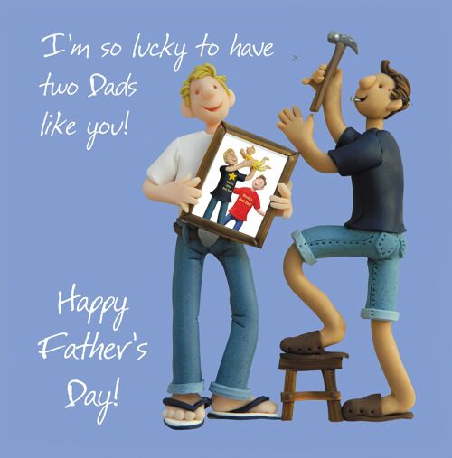 Two Dads on Fathers Day card