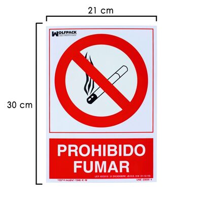 No Smoking Sign 30x21 cm.