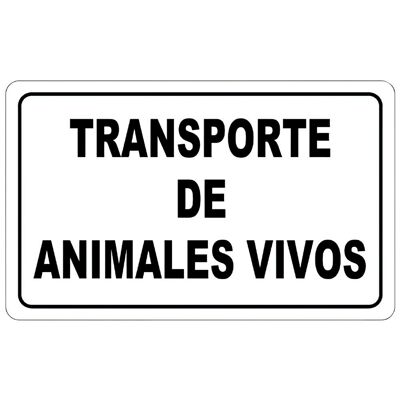Affiche de transport d'animaux vivants 30x21 cm.