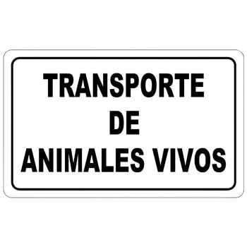 Affiche de transport d'animaux vivants 30x21 cm.