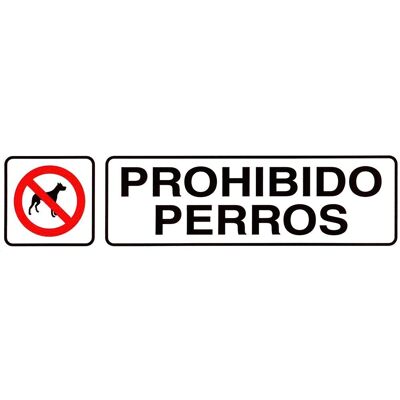 Adhesive Label 250x63 mm. Prohibited dogs