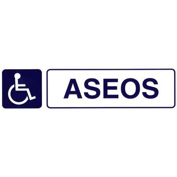 Étiquette adhésive 250x63 mm.  Toilettes pour handicapés