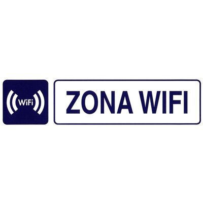 Etichetta Adesiva 250x63 mm. Zona Wi-Fi