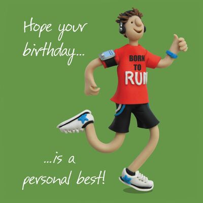 Personal Best Birthday card (Male)