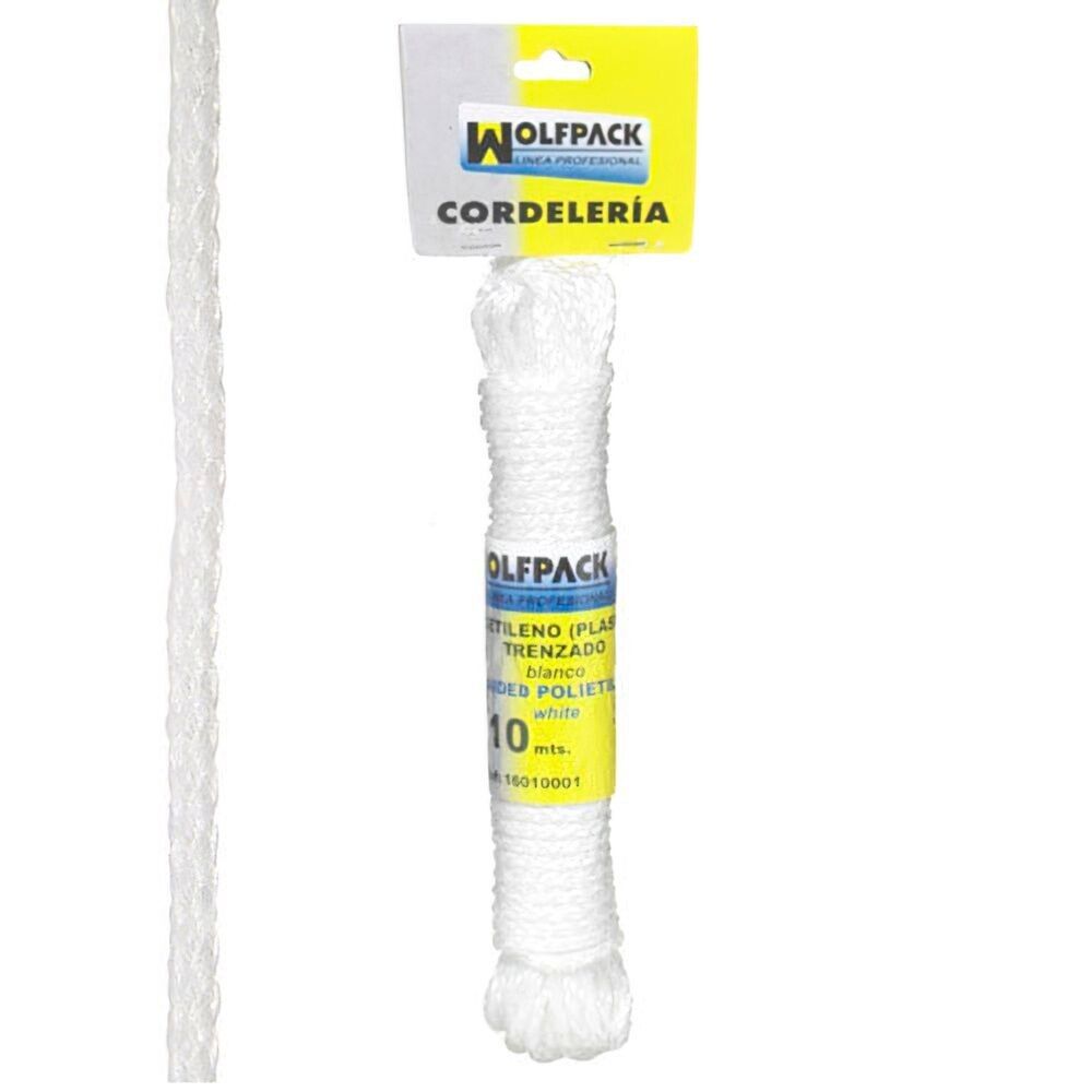 Weißes geflochtenes Kunststoffseil (Strang 10 m).) 