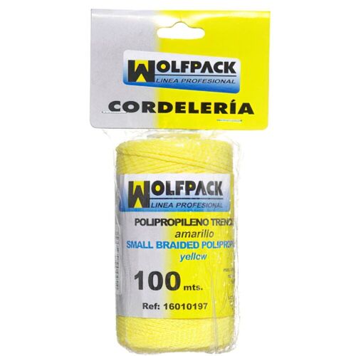 Cuerda Trencilla Polipropileno Amarillo (Bobina 100 Metros)