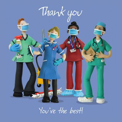 Tarjeta de agradecimiento a los trabajadores de la salud