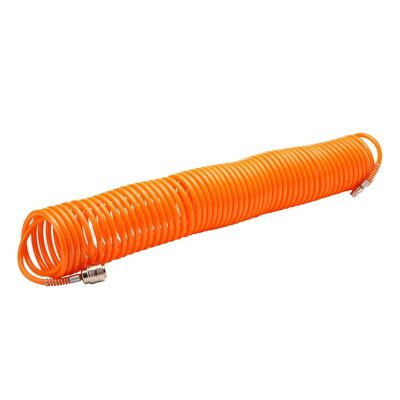 Compressed Air Spiral Hose 15 meters Quick Adapter.