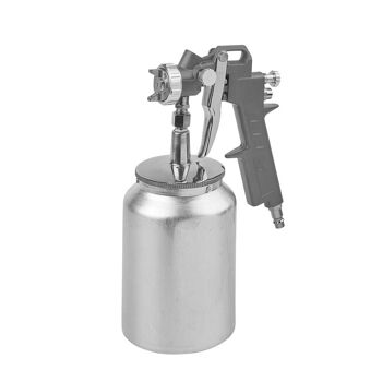 Pistolet à peinture pneumatique avec réservoir inférieur de 1 litre, avec adaptateur rapide