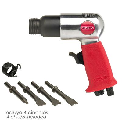 Yamato Cylindrical Pneumatic Hammer With 4 Chisels