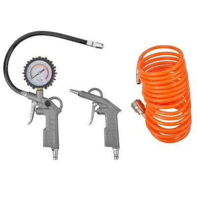 3-Piece Compressor Accessories Kit With Quick Attachment, Pneumatic Tool Set For Compressor.
