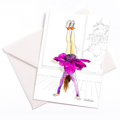Everything is upside down – card with color core and envelope | 097