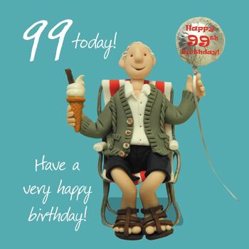 99e anniversaire carte d'anniversaire numérotée pour homme