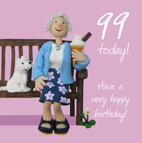 99th Birthday Female numbered birthday card
