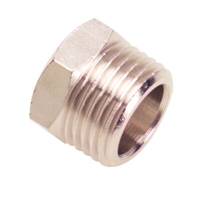 Cylindrical Nut Reducer Male 3/8 - Female 1/4 (Blister 2 Pieces)