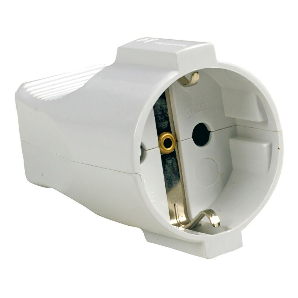 Base / Spina Schuko 2p+T 16 A. Bianco