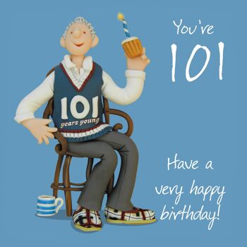 101e anniversaire carte d'anniversaire numérotée pour homme