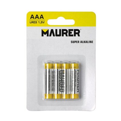 Batteria Alcalina Maurer AAA/LR03 (Blister 4 Pezzi)