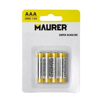 Pile alcaline Maurer AAA / LR03 (Blister 4 pièces)