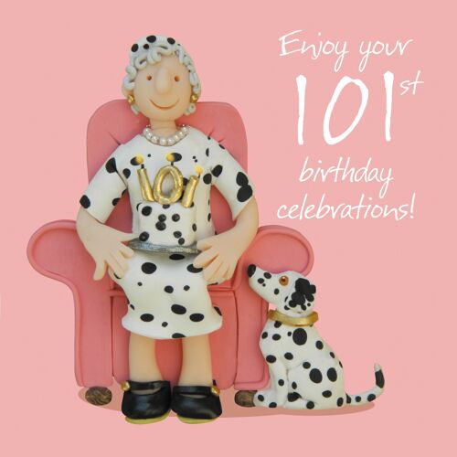 101st Birthday Female Numbered birthday card