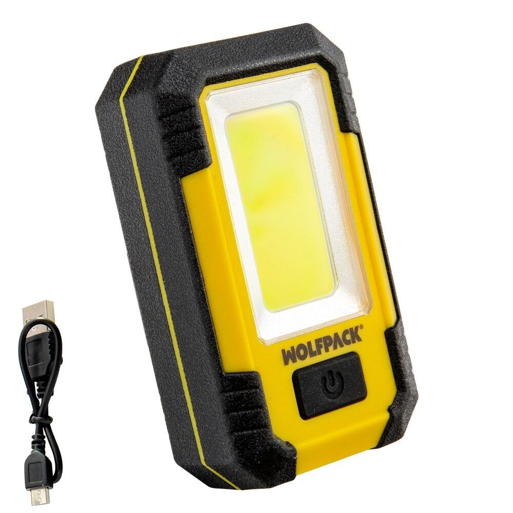 Linterna LED Profesional Compacta Engomada Bateria Recargable 500 Lumenes Con Función Powerbank,  Iman,  Soporte y Gancho
